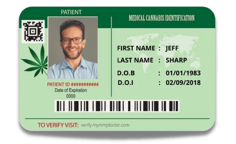 Medical Marijuana Identification Card Sample