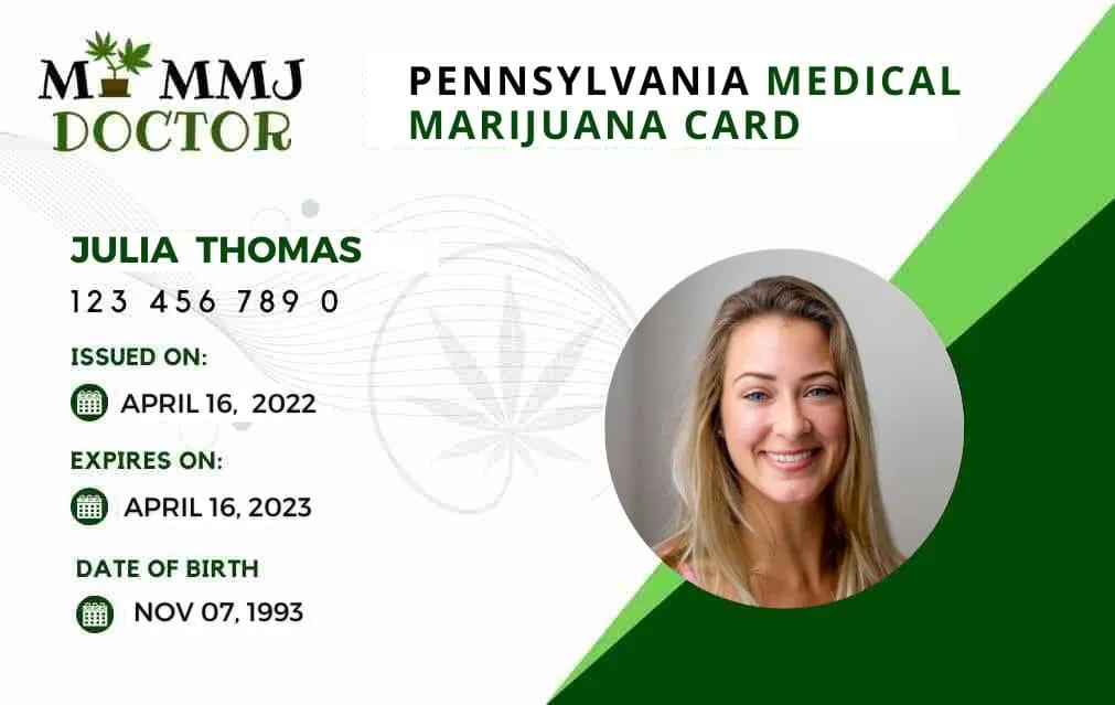 Pennsylvania Medical marijuana card from My MMJ Doctor