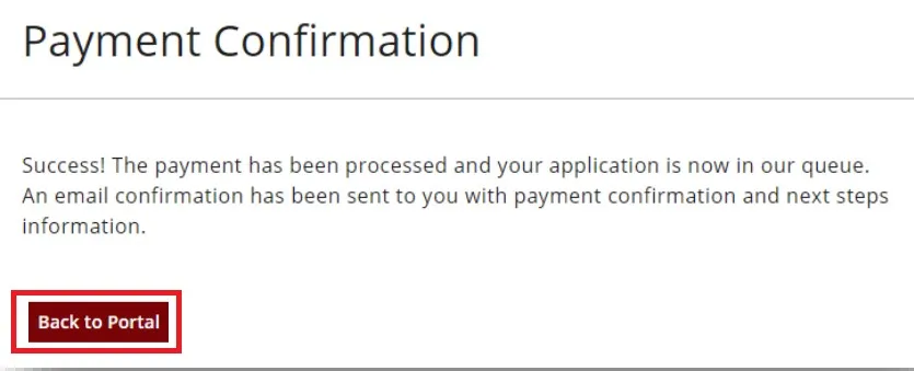 payment confirmation