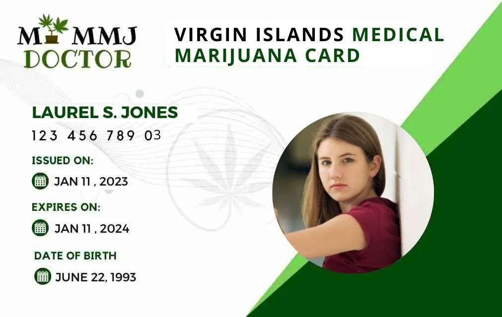 Virgin Islands medical marijuana card from MY MMJ DOCTOR