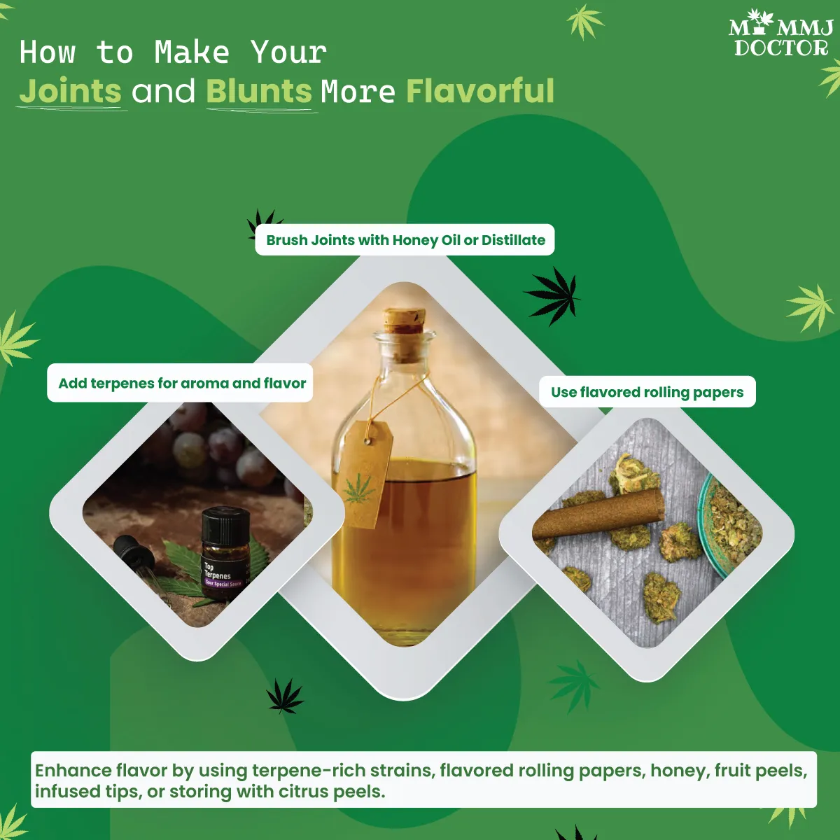 tips to enhance blunt and joint flavor with terpenes, honey, and flavored rolling papers