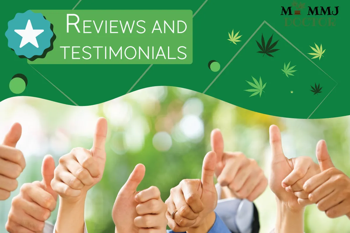 several hands showing thumbs up indicating positive feedback for online medical marijuana consultation site with a heading that says reviews and testimonials several hands showing thumbs up indicating positive feedback for online medical marijuana consultation site with a heading that says reviews and testimonials