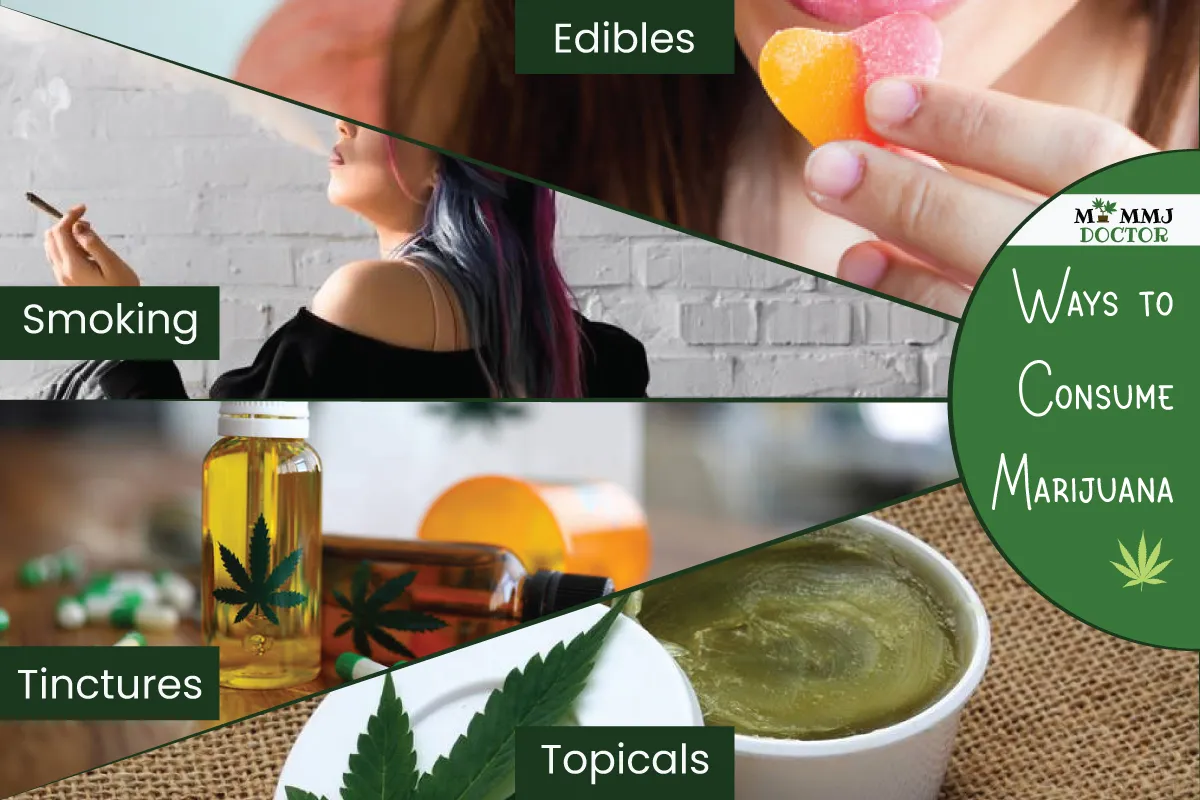 ways to consume marijuana collage: smoking marijuana, edible gummies, oil ingestion, and cream application ways to consume marijuana collage: smoking marijuana, edible gummies, oil ingestion, and cream application