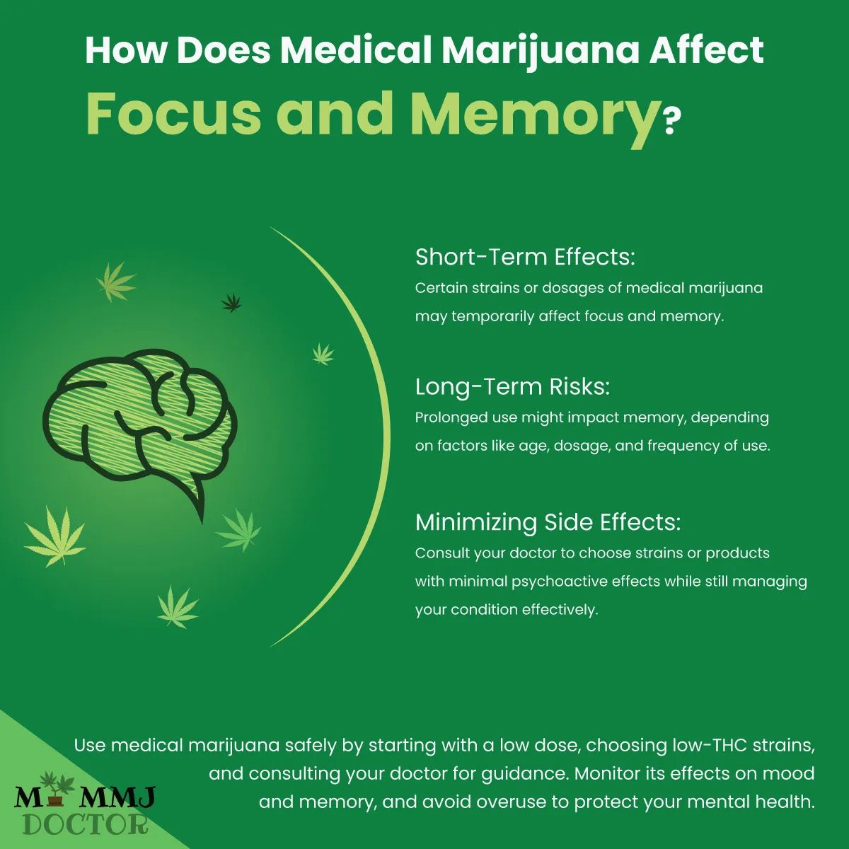 infographic showing brain effects and mental health tips for safe marijuana use infographic showing brain effects and mental health tips for safe marijuana use