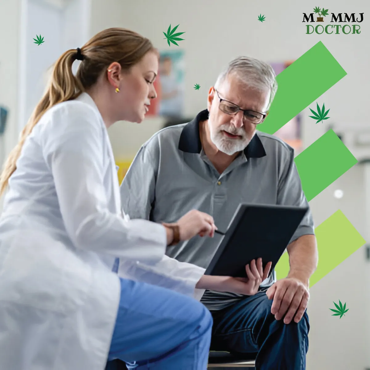 cannabis caregiver instructing patient on medication and marijuana plant cultivation at home cannabis caregiver instructing patient on medication and marijuana plant cultivation at home