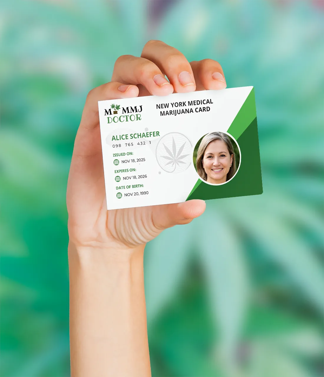 hand holding new york medical marijuana card highlighting benefits like tax savings and possession limits hand holding new york medical marijuana card highlighting benefits like tax savings and possession limits