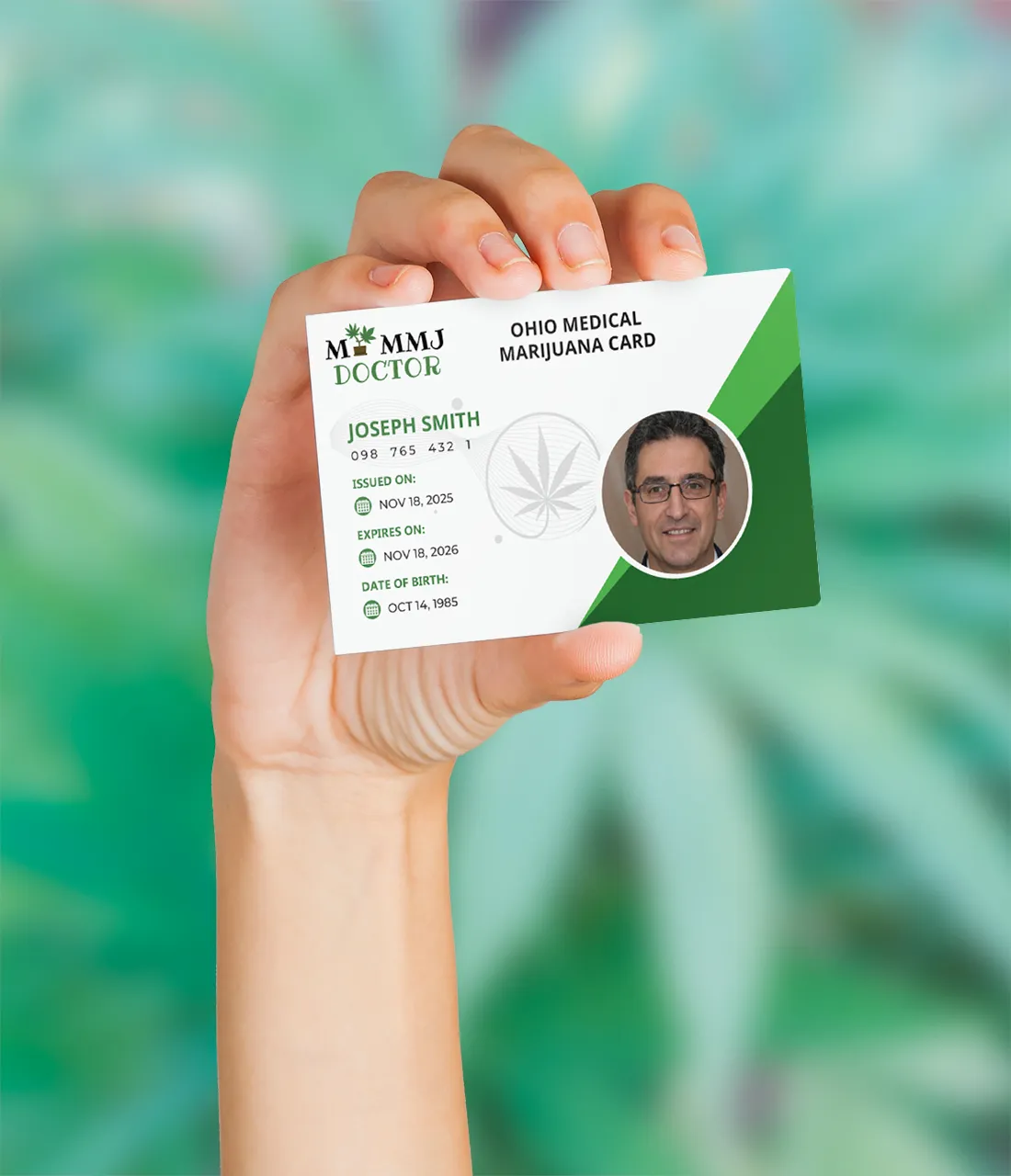 person holding an ohio medical marijuana card showcasing benefits of ohio mmj card person holding an ohio medical marijuana card showcasing benefits of ohio mmj card