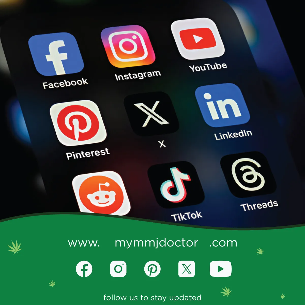 mobile phone displaying social media apps encouraging users to follow for coupons and updates mobile phone displaying social media apps encouraging users to follow for coupons and updates