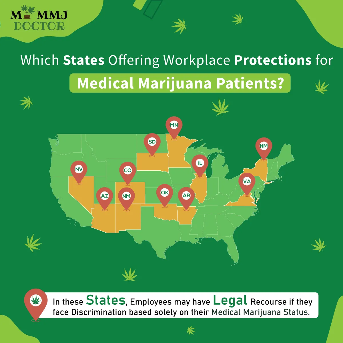 usa map showing states with workplace protections for medical marijuana usa map showing states with workplace protections for medical marijuana
