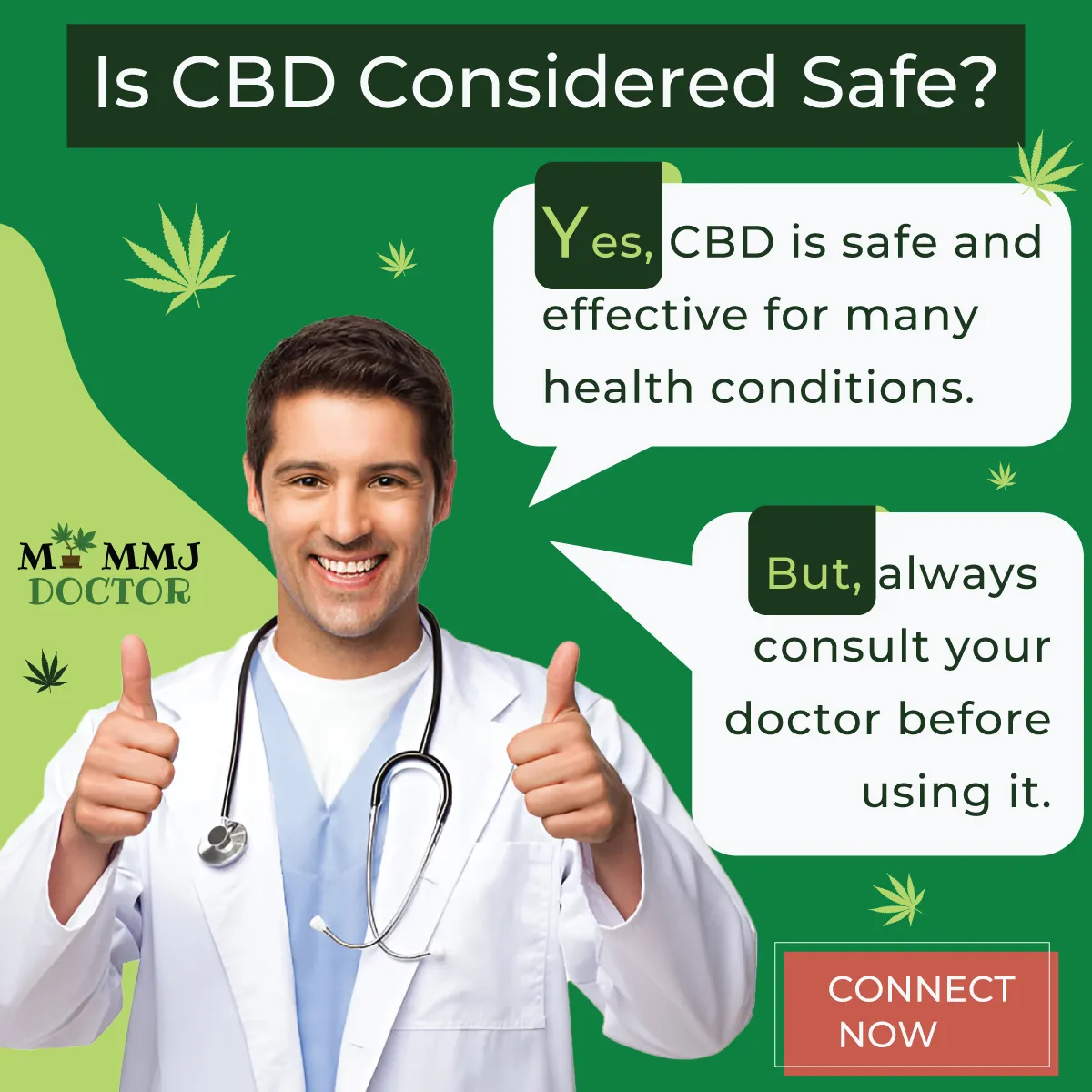 doctor explaining cbd safety and advising consultation before use