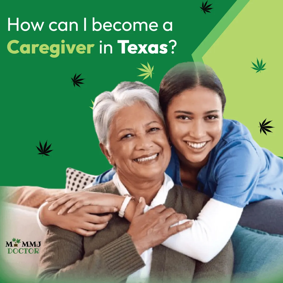 nurse assisting elderly patient showing how to become caregiver in texas