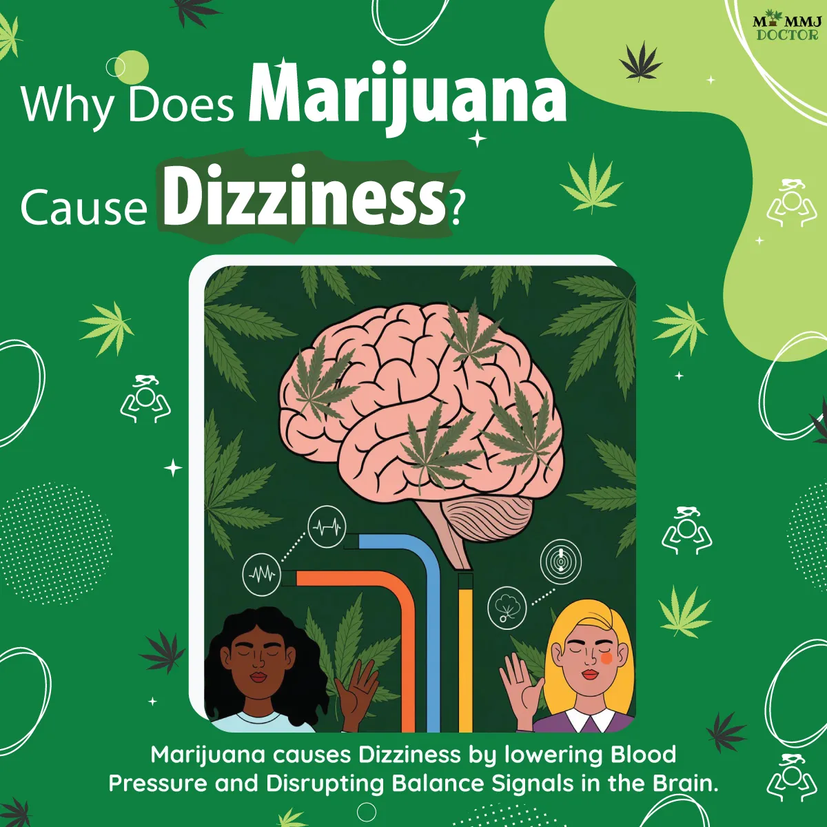 brain affected by marijuana causing dizziness