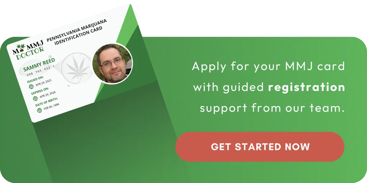 apply for mmj card with team support for state registration in pennsylvania