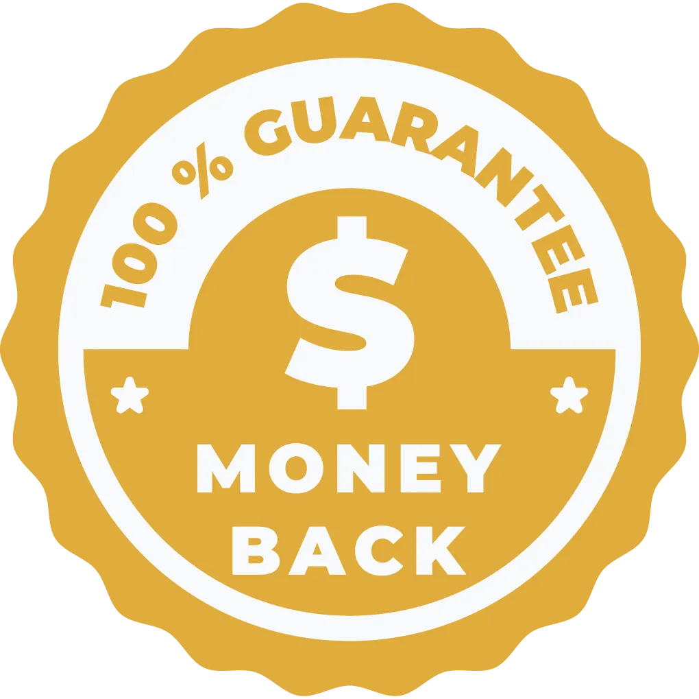 money back yellow badge