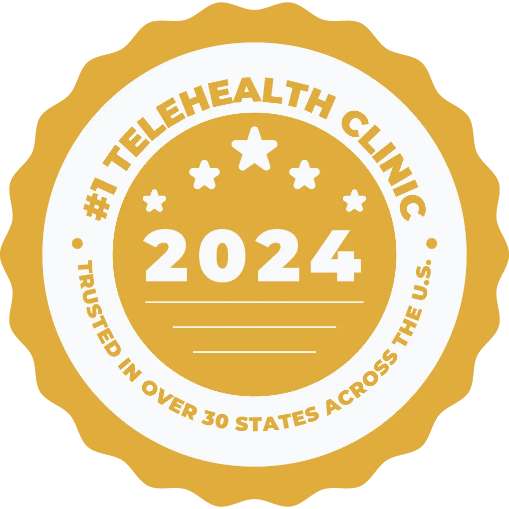 telehealth clinic yellow badge