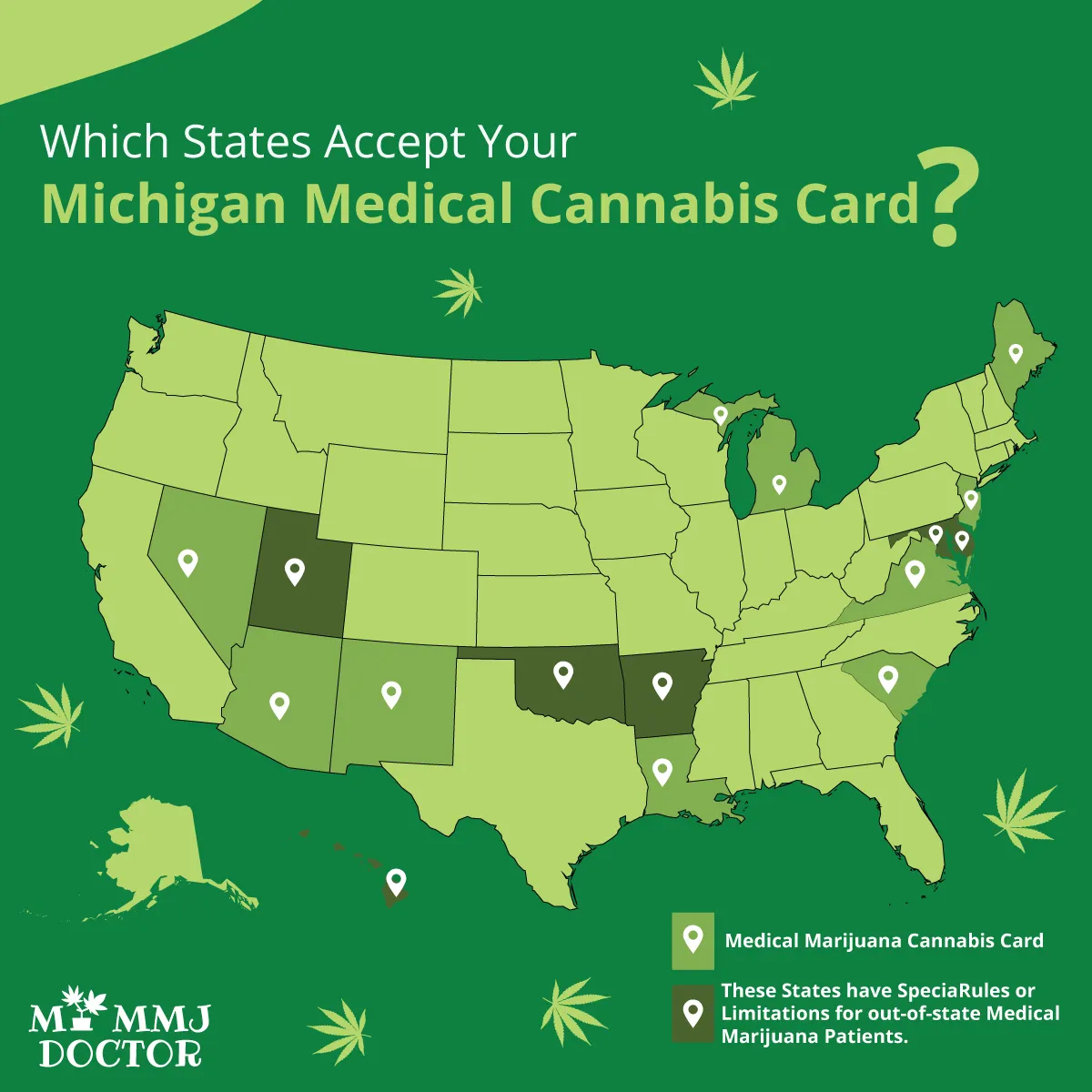map showing states that accept michigan medical marijuana card outside the state map showing states that accept michigan medical marijuana card outside the state